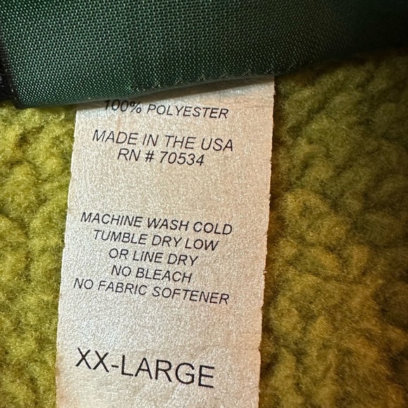 Orvis Men’s Green Fleece Pullover. Size XXL - Picture 7 of 7